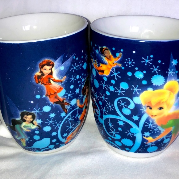 Disney Tinkerbell Mug Pair Fairy Friends Enesco Canada Fairies - Picture 1 of 5